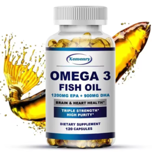 Omega 3 Fish Oil - Supports Nervous System, Skin and Hair Health, and Relieves Stress