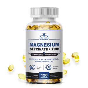 Magnesium & Zinc Capsules for Muscle, Joint,Bone,Enzyme & Heart Health Rest &Relaxation Magnesium Glycinate Supplement